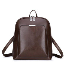 Klassischer Rucksack mit Doppelreißverschluss - elegantes Design in Braun
