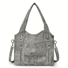 Franky – Vintage Schultertasche in Grau