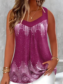 Thembi – Bequemes Tanktop Mit V-Ausschnitt in Burgunder