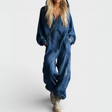 Estielle - Jeans Overall Mit Kapuze in Dunkelblau