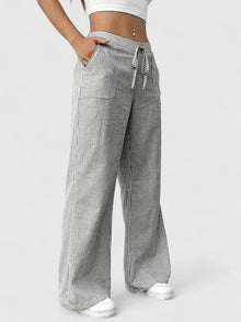 Birgit | Bequeme Weite Hose mit Eleganten Details in Grau