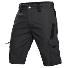 Outdoor-Camouflage-Trainingsshorts mit Mehrfachtaschen für Herren in Schwarz