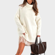 Linda - Strickoberteil und Kleid Set in Weißer Pullover und weißes Kleid