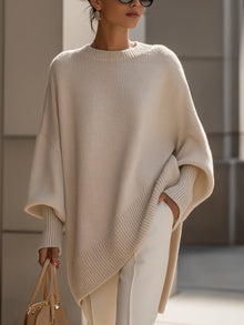 Sommerfeld | Eleganter Pullover aus Wollmix in Beige (fast ausverkauft)