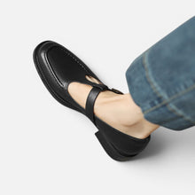 Mary Jane Orthopädische Schuhe mit Riemen Flach Absatz in Schwarz