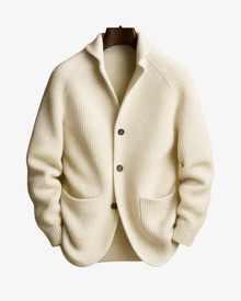 Pavel | Premium Komfort-Cardigan in Weiß