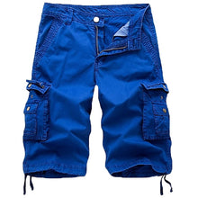 Crestsport Herren Cargo-Shorts aus Twill mit Mehrfachtaschen in Blau