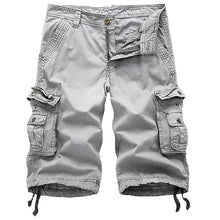 Crestsport Herren Cargo-Shorts aus Twill mit Mehrfachtaschen in Grau