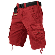 Herren Cargo-Shorts mit mehreren Taschen – Jetzt 2 Stück kaufen und heute kostenlosen Versand erhalten! in Rot