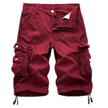Crestsport Herren Cargo-Shorts aus Twill mit Mehrfachtaschen in Rot
