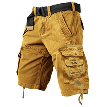 Herren Cargo-Shorts mit mehreren Taschen – Jetzt 2 Stück kaufen und heute kostenlosen Versand erhalten! in Gelb