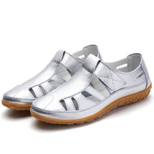 Laura – Orthopädische Damensandalen im Retro-Stil in Silber