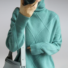 Adelle | Gemütlicher Rollkragenpullover in Türkis
