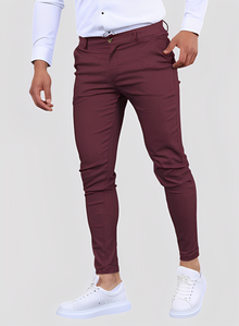 Reynard - Modische, dehnbare Herren-Skinny-Hosen in Rot