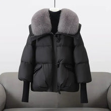 HANNAH | Luxuriöse Winterjacke mit Pelzkragen in Schwarz