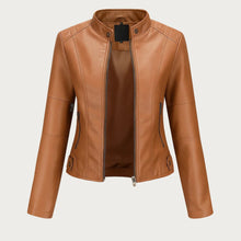 Jeniffer Lederjacke im modernen Stil in Hellbraun