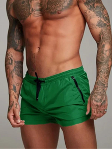 Herren Lässiger Kurzer Sommer Badehose in Grün