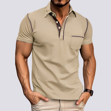 Stefan - Elegantes, luftdurchlässiges Herren-Poloshirt in Khaki