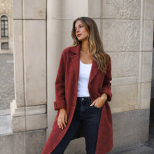 Annita - Eleganter Mantel Mit Knopfleiste in Rot