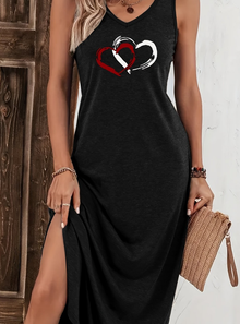 Ariah | Seitenschlitzen Kleid in Schwarz