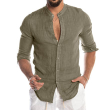 Gio │ Langarmhemd für Herren in Grün