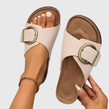 Damen Orthopädische Flache Sommer Palado Sandalen in Beige
