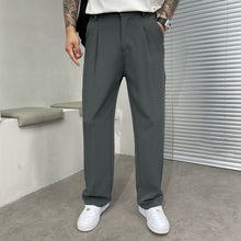 Bastian – Elegante Herrenhose mit weitem Bein in Grau