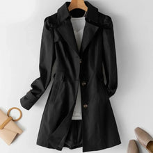 Drune | Wasserabweisender Trenchcoat für Frauen im Frühling in Schwarz