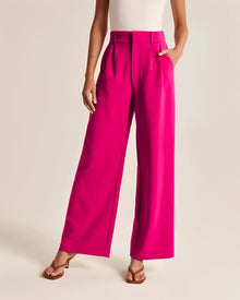 Ruela | Lässige Hose mit hohem Bund in Rosa 2