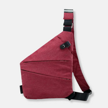 Sicherheitstasche | Schultertasche in Bordeauxrot