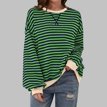 Sommerfeld | Gestreiftes Langarm-Sweatshirt mit Rundhalsausschnitt (1 kaufen, 1 gratis dazu) in Grün