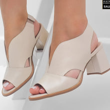 Anita - Schicke Peeptoe-Sandalen in Beige