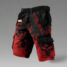 Sommerfeld | Premium Cargo-Shorts für Herren (1 Kaufen, 1 GRATIS dazu) in Schwarz-Rot