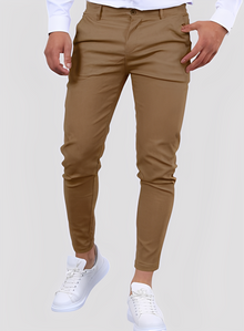 Reynard - Modische, dehnbare Herren-Skinny-Hosen in Braun