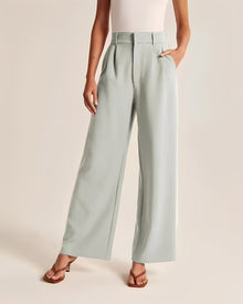 Ruela | Lässige Hose mit hohem Bund in Grün