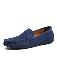 Lucas - Mokassin-Loafer mit sichtbarer Naht in Blau
