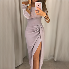 Cristy - Elegantes schulterfreies Damenkleid in Rosa