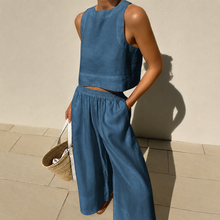 Thelma - Bequemes und Entspanntes Hosen-Set in Blau