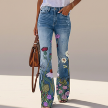Shelby - Stilvolle Slim-Fit Jeans in Blau / Rosa