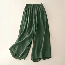 Zavina - Hose mit Stretch-Bund und weiter Passform in Grün