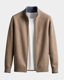 Ronnie | Unverzichtbare italienische Strickjacke in Kamel