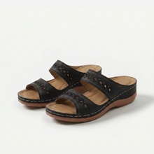 Monta - Gepolsterte orthopädische Sandalen in Schwarz