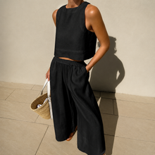 Thelma - Bequemes und Entspanntes Hosen-Set in Schwarz