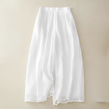 Zavina - Hose mit Stretch-Bund und weiter Passform in Weiß