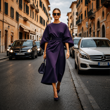 Sonia - Elegantes Kleid mit markanten Ärmeln in Lila