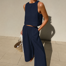 Thelma - Bequemes und Entspanntes Hosen-Set in Marineblau