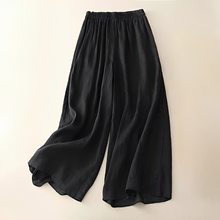 Zavina - Hose mit Stretch-Bund und weiter Passform in Schwarz