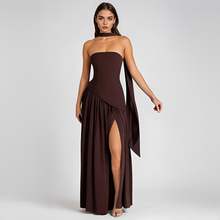 Zadie - Elegantes Tube-Top-Kleid in Braun