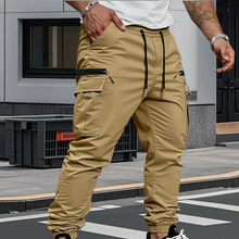 Masoon - Jogging Hose Aus Stretch Werkstoff in Khaki