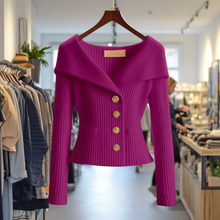 ELSE I LUXURIÖSE STRICKJACKE in Lila